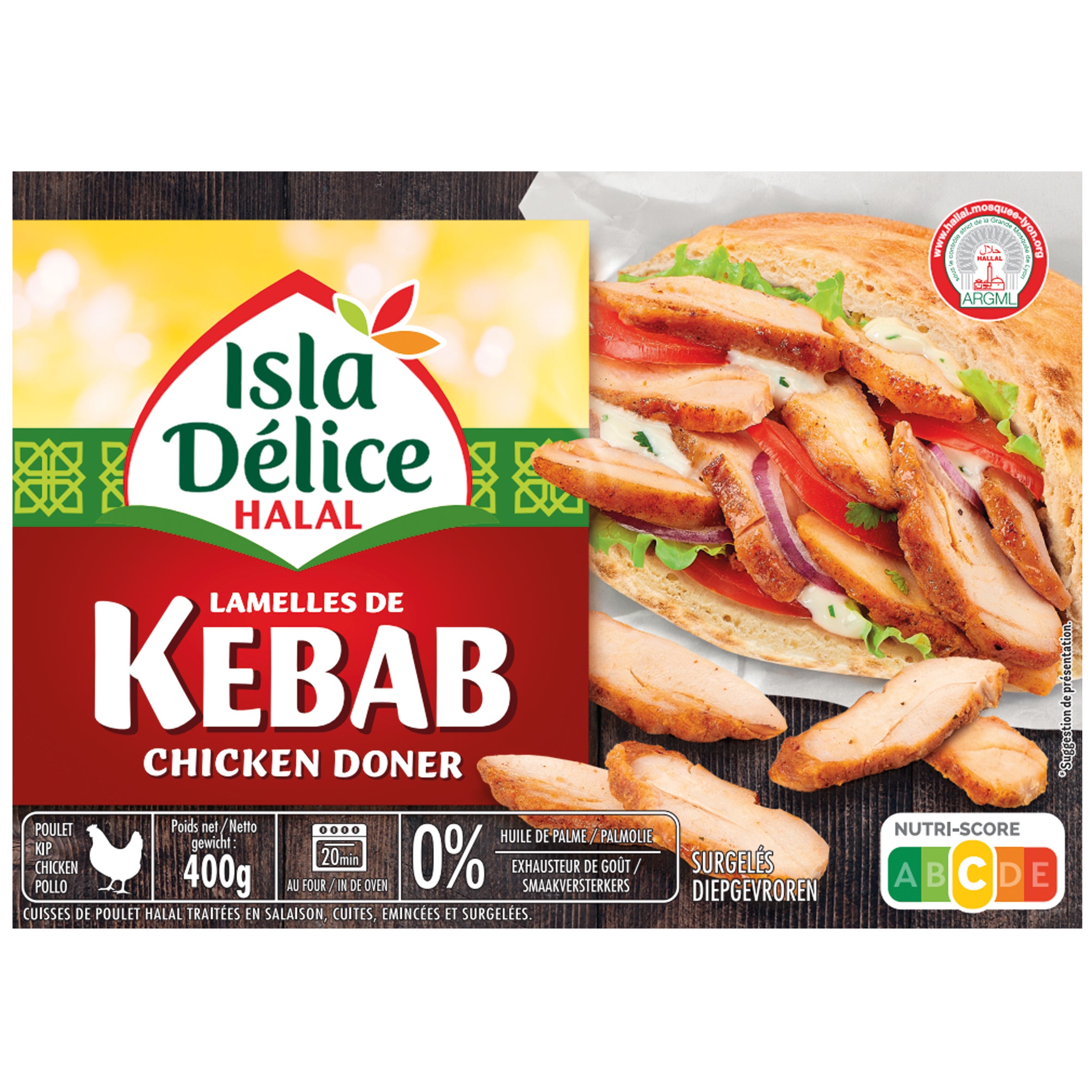 Halal Kebab Chicken Doner (400g)
