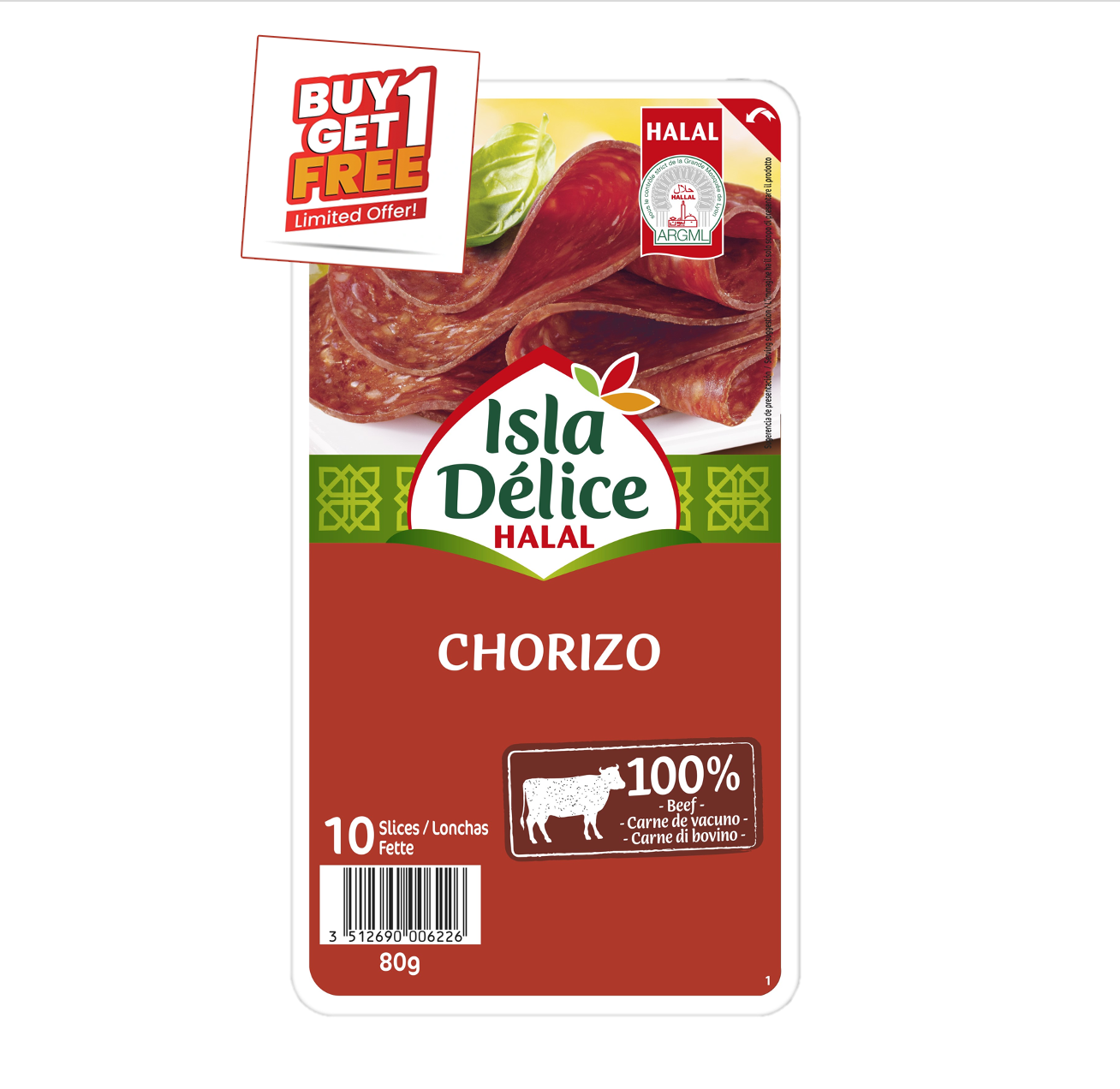 Halal 100% Beef Chorizo (80g)