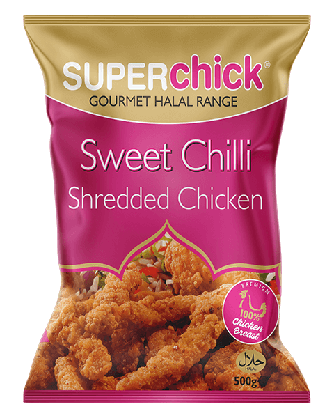 Superchick Sweet Chilli Shredded Chicken (500g)