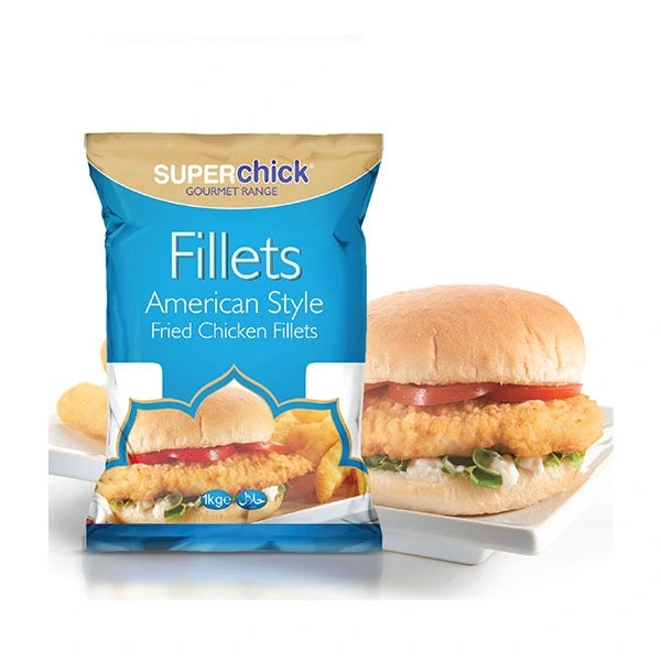 Superchick Fillets American Style Lightly Seasoned Chicken Burger (1kg)